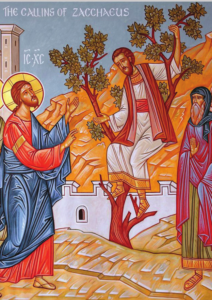 Icon of Christ and Zacchaeus