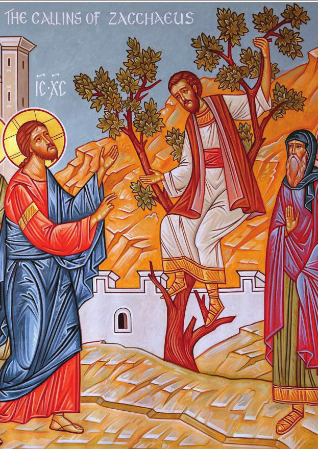 Icon of Christ and Zacchaeus