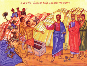Icon of the Healing Gadarene Demoniacs